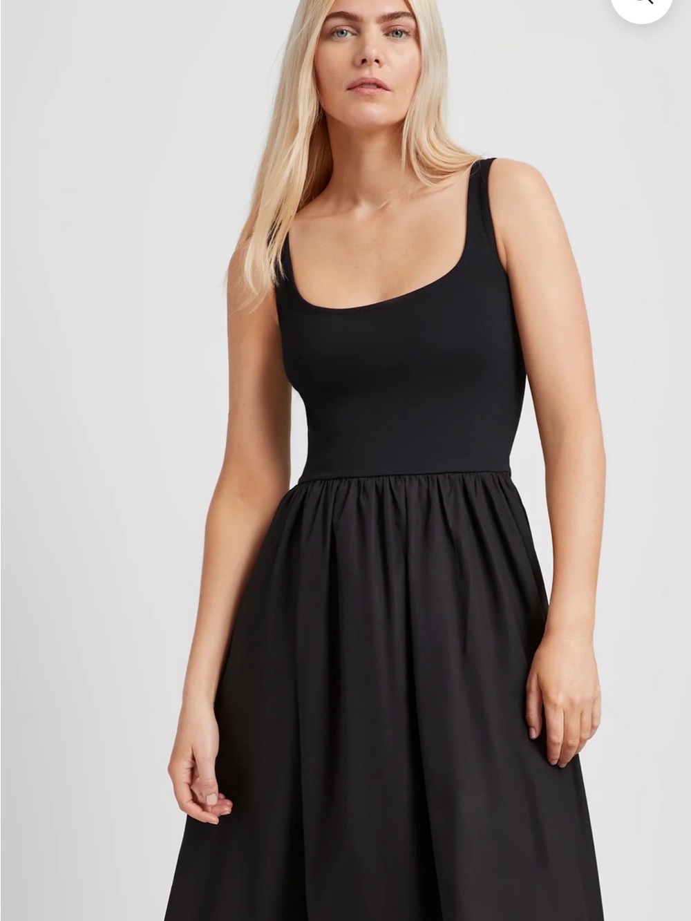 Sleeveless Black Maxi Dress with Gathered Skirt